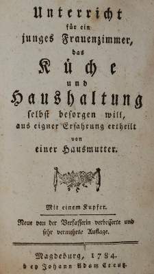 Bild Nr.1: 144-555 (Morgenstern-Schulze,J.K.).: (Küche und Haushalt, Kochbücher)