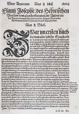 Bild Nr.3: 144-57 Flavius,J.: (Alte Drucke, Handschriften und Theologie)