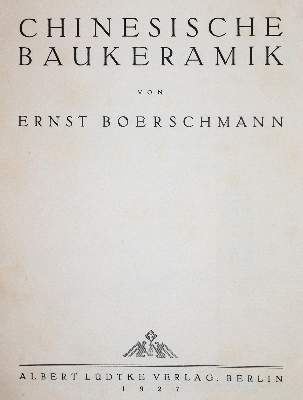 Bild Nr.1: 144-626 Boerschmann,E.: (China)