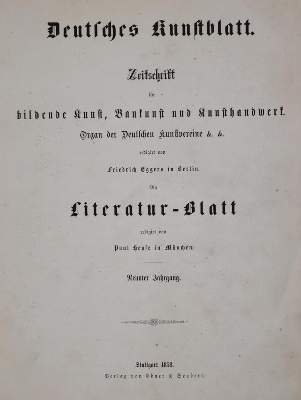 Bild Nr.1: 144-629 Deutsches Kunstblatt.: (Kunstwissenschaft)