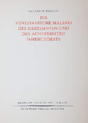 Bild Nr.1: 144-632 Fiocco,G.: (Kunstwissenschaft)