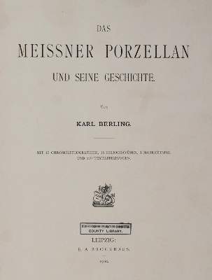 Bild Nr.1: 144-670 Berling,K.: (Porzellan u. Keramik, Meissen)