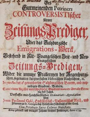 Bild Nr.1: 144-68 Gessl,J.F.: (Alte Drucke, Handschriften und Theologie)