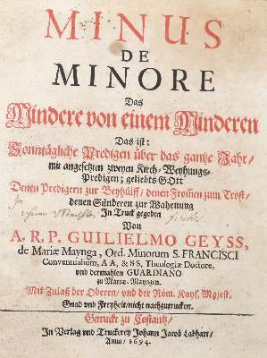 Bild Nr.1: 144-69 Geyss,W.: (Alte Drucke, Handschriften und Theologie)