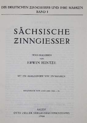 Bild Nr.5: 144-694 Hintze,E. (Hrsg.).: (Zinn)