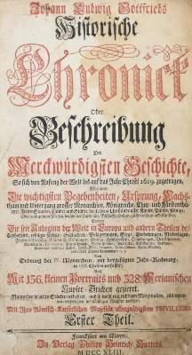 Bild Nr.1: 144-71 Gottfried,J.L.: (Alte Drucke, Handschriften und Theologie)