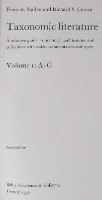 Bild Nr.1: 144-774 Stafleu,F.A. u. R.S.Cowan.: (Bibliographie und Buchwesen)
