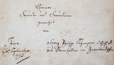 Bild Nr.1: 144-85 Zweibrücken.: (Handschriften, Stammbücher)