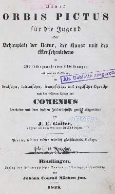 Bild Nr.1: 144-899 Gailer,J.E.: (Orbis Pictus)