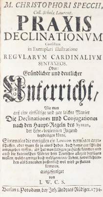 Bild Nr.1: 144-907 Speccius,C.: (Pädagogik)