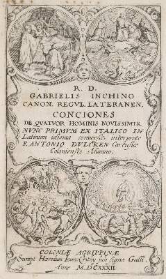 Bild Nr.1: 144-92 Inchino,G.: (Alte Drucke, Handschriften und Theologie)