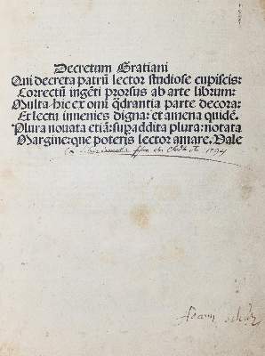 Bild Nr.4: 144-93 Gratianus.: (Inkunabeln)