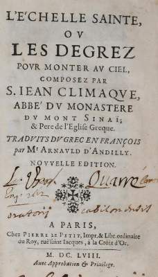 Bild Nr.1: 144-97 Jean Climaque.: (Alte Drucke, Handschriften und Theologie)
