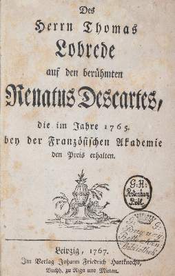 Bild Nr.1: 144-970 Thomas,(A.L.).: (Descartes)