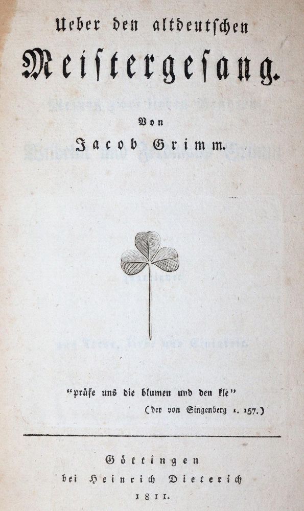 Große Abbildung Nr.1: 145-1004 Grimm,J.: (Literatur und illustrierte Bücher bis 19.Jahrhundert)