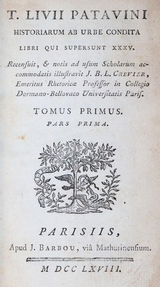 Livius,T. – Historiarum ab urbe condita libri qui supersunt XXXV