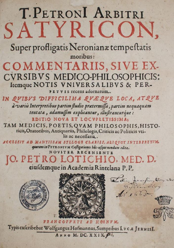 Große Abbildung Nr.1: 145-1063 Petronius Arbiter,T.: (Literature and illustrated books 19th century)