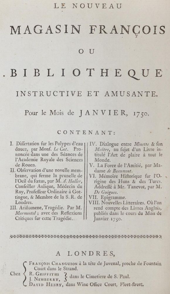Voltaire, (F.M.A.). – Brief aan de Hertog van Richelieu