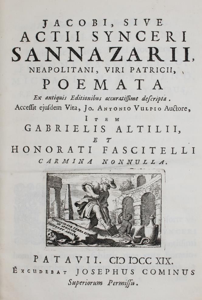 Große Abbildung Nr.1: 145-1089 Sannazarius,J.: (Literature and illustrated books 19th century)