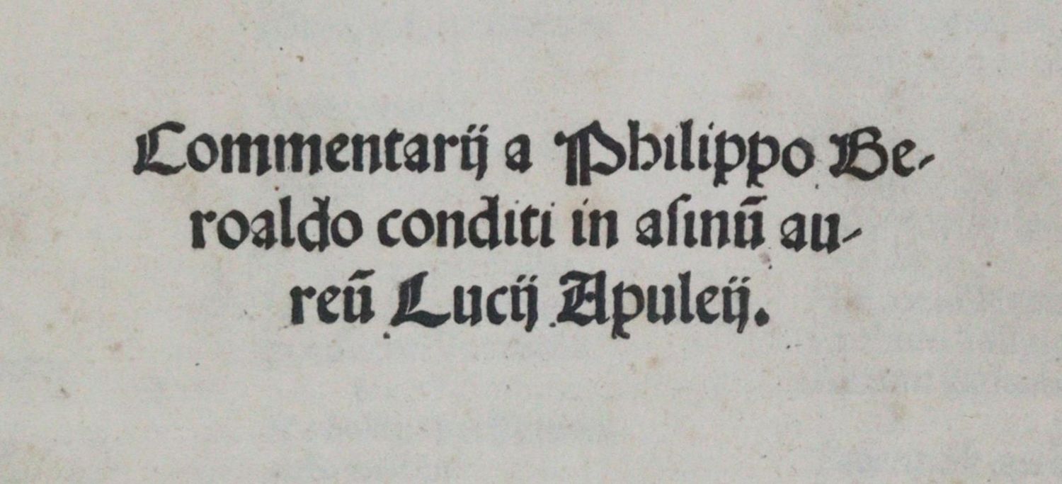 Große Abbildung Nr.2: 145-11 Apuleius,L.: (Alte Drucke, Handschriften und Theologie)