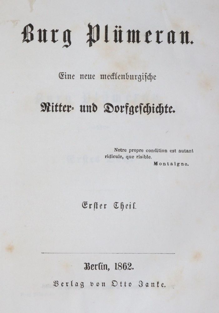 Große Abbildung Nr.1: 145-1108 (Stuhlmann,C.W.).: (Literatur und illustrierte Bücher bis 19.Jahrhundert)