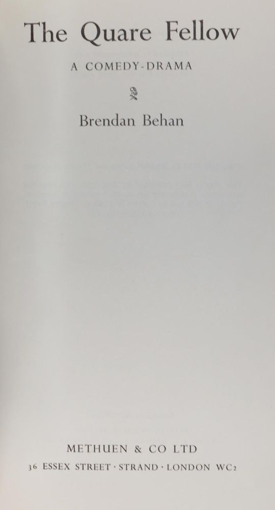 Große Abbildung Nr.2: 145-1142 Behan,B.: (Literatur und illustrierte Bücher 20.Jahrhundert - Alte Literatur in modernen Ausgaben)