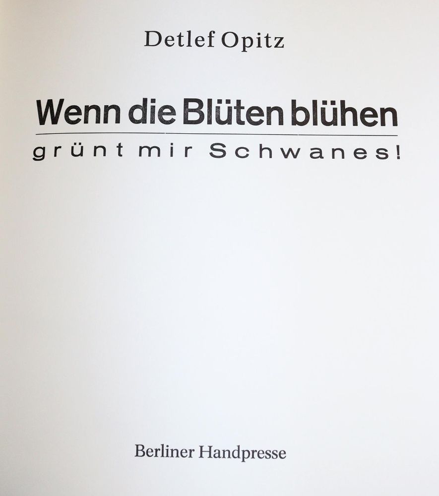 Große Abbildung Nr.1: 145-1143 Berliner Handpresse.: (Modern literature and illustrated books 20th century)