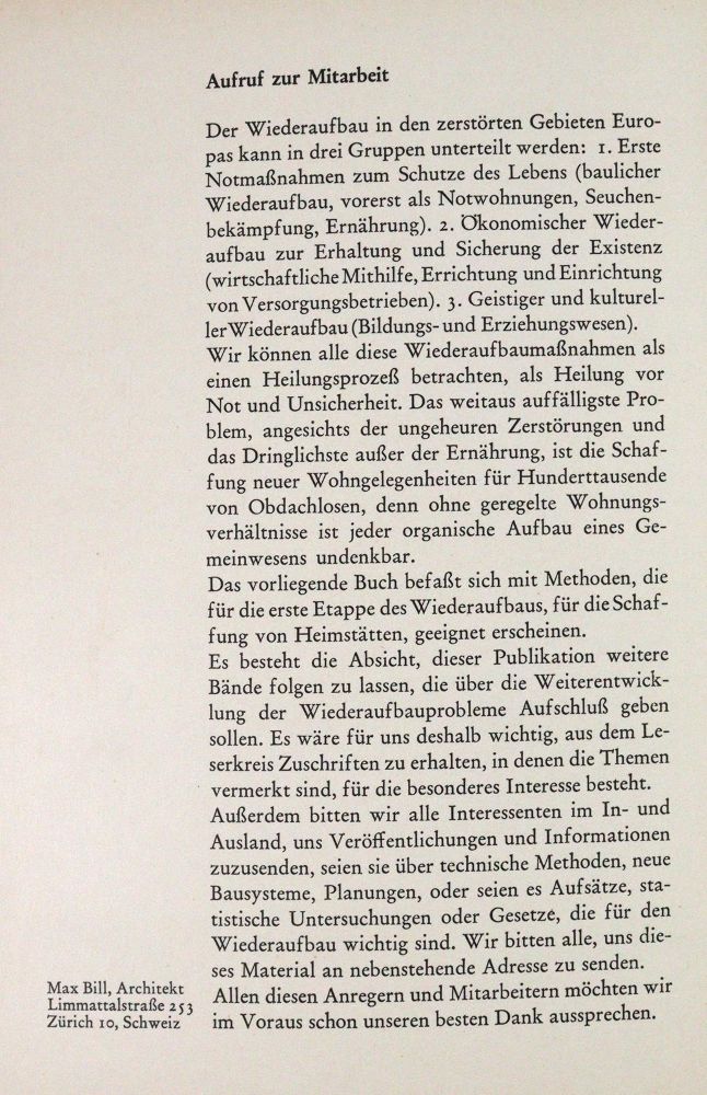 Große Abbildung Nr.4: 145-1148 Bill,M.: (Modern literature and illustrated books 20th century)