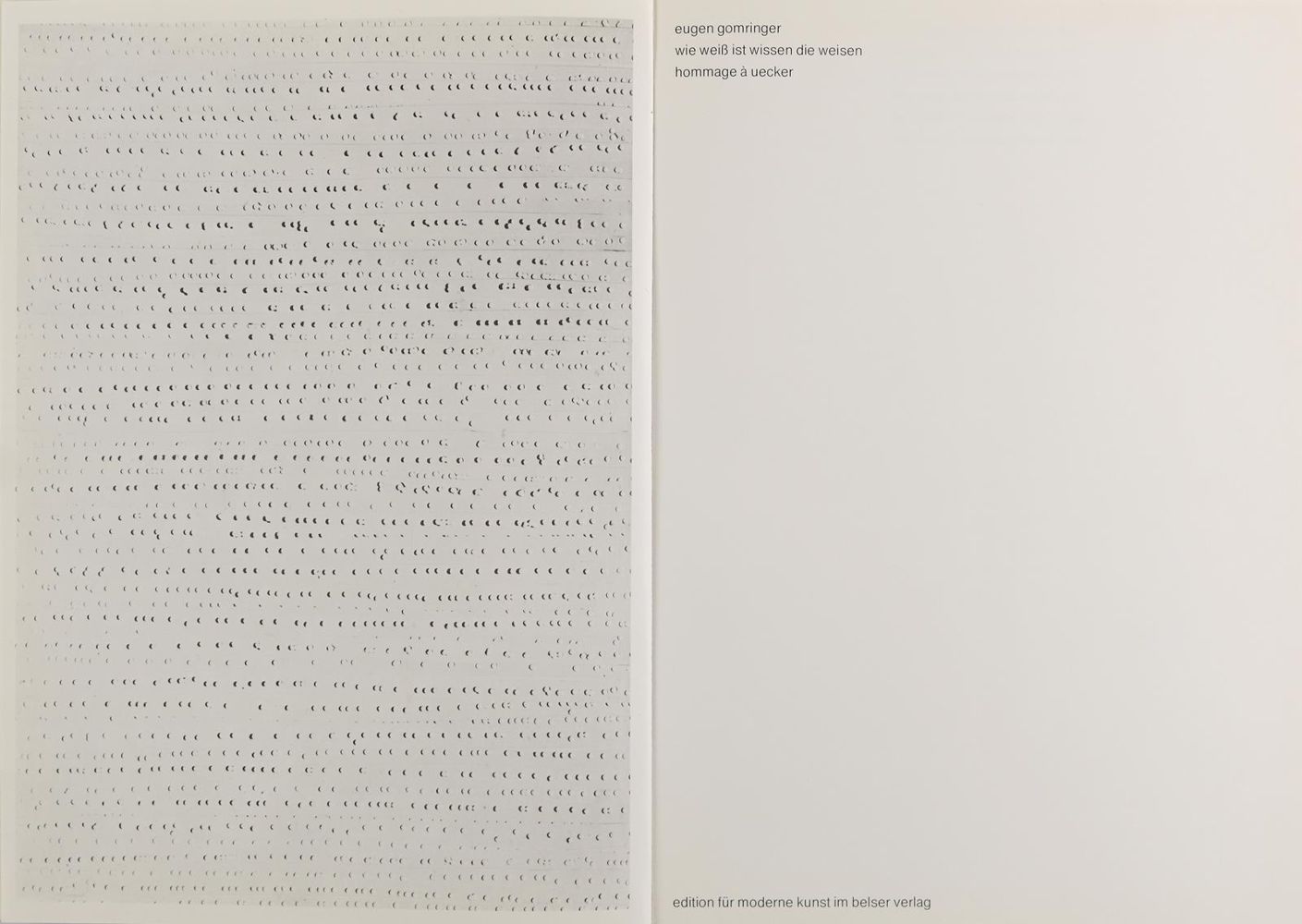 Große Abbildung Nr.2: 145-1209 Gomringer,E.: (Modern literature and illustrated books 20th century)