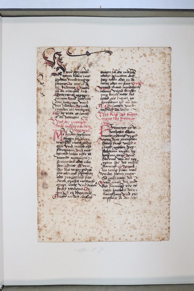 Große Abbildung Nr.1041: 145-122 Handschrift zum Buch, Von der: (Handschriften)