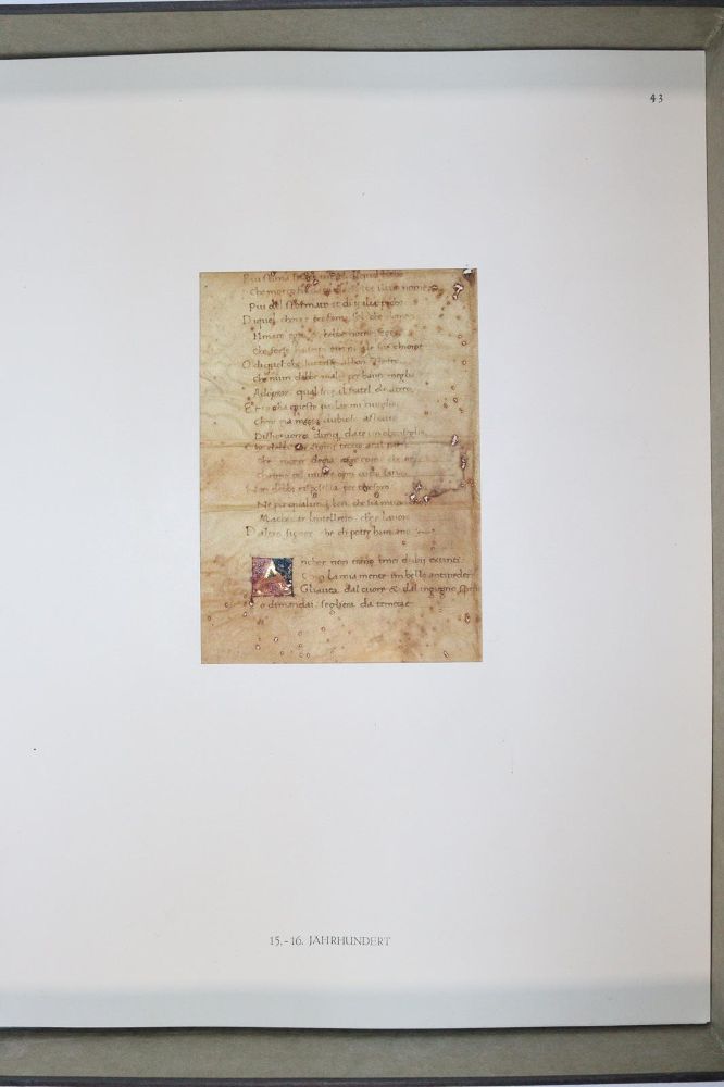 Große Abbildung Nr.1075: 145-122 Handschrift zum Buch, Von der: (Handschriften)
