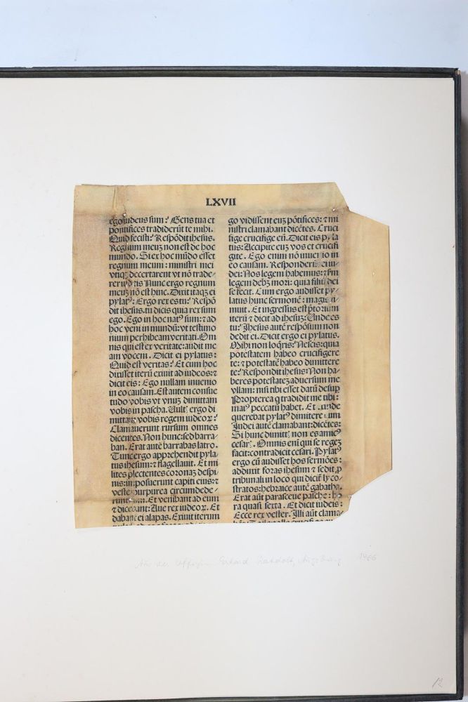Große Abbildung Nr.1097: 145-122 Handschrift zum Buch, Von der: (Handschriften)