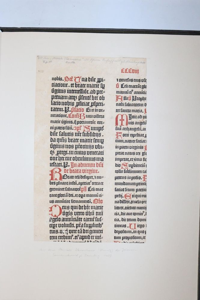 Große Abbildung Nr.1099: 145-122 Handschrift zum Buch, Von der: (Handschriften)