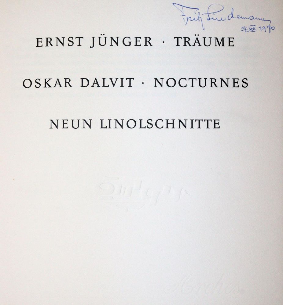 Große Abbildung Nr.1: 145-1246 Jünger,E.: (Modern literature and illustrated books 20th century)