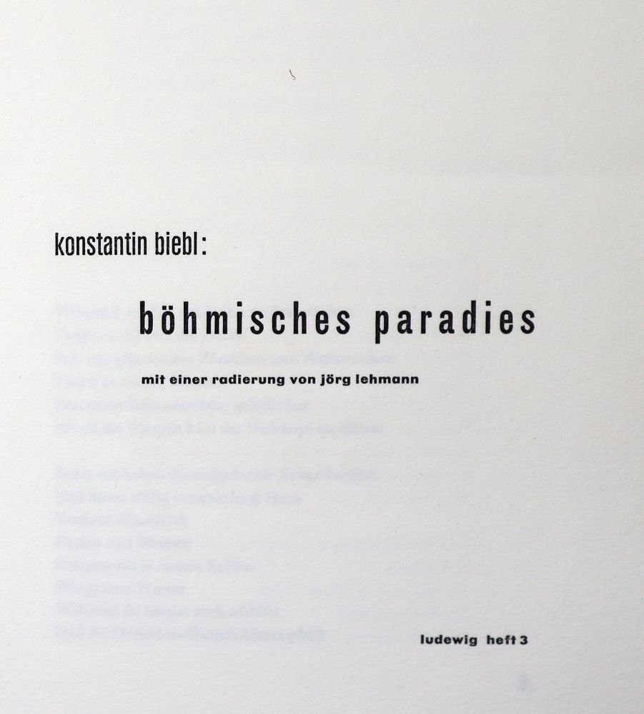 Ludewig-Verlag. – Sbírka 5 tiskových tisků, Bln