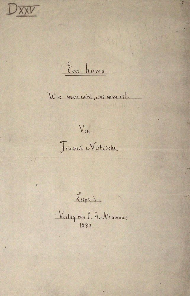 Große Abbildung Nr.1: 145-1297 Nietzsche,F.: (Modern literature and illustrated books 20th century)