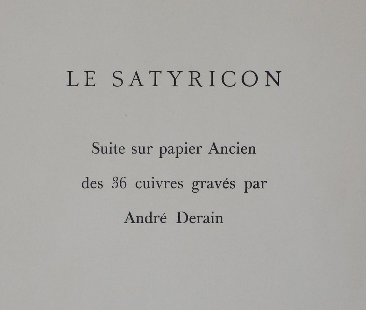 Große Abbildung Nr.5: 145-1304 Petronius Arbiter.: (Petronius Arbiter, Derain)