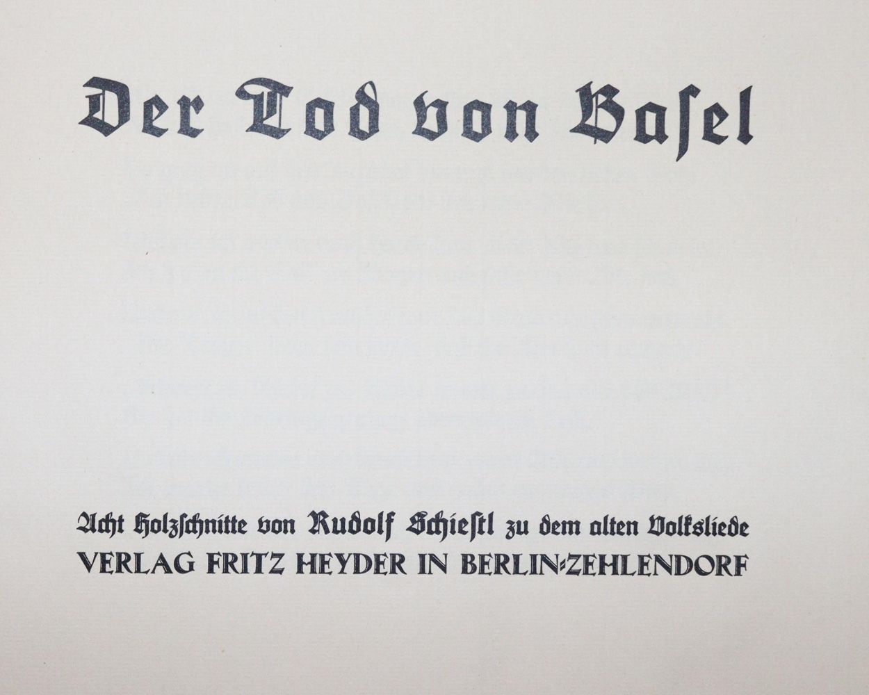 Große Abbildung Nr.3: 145-1371 Tod von Basel, Der.: (Modern literature and illustrated books 20th century)
