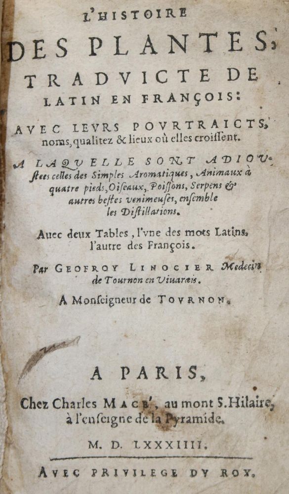 Große Abbildung Nr.5: 145-1406 Linocier,G.: (Botanik, Kräuterbücher)
