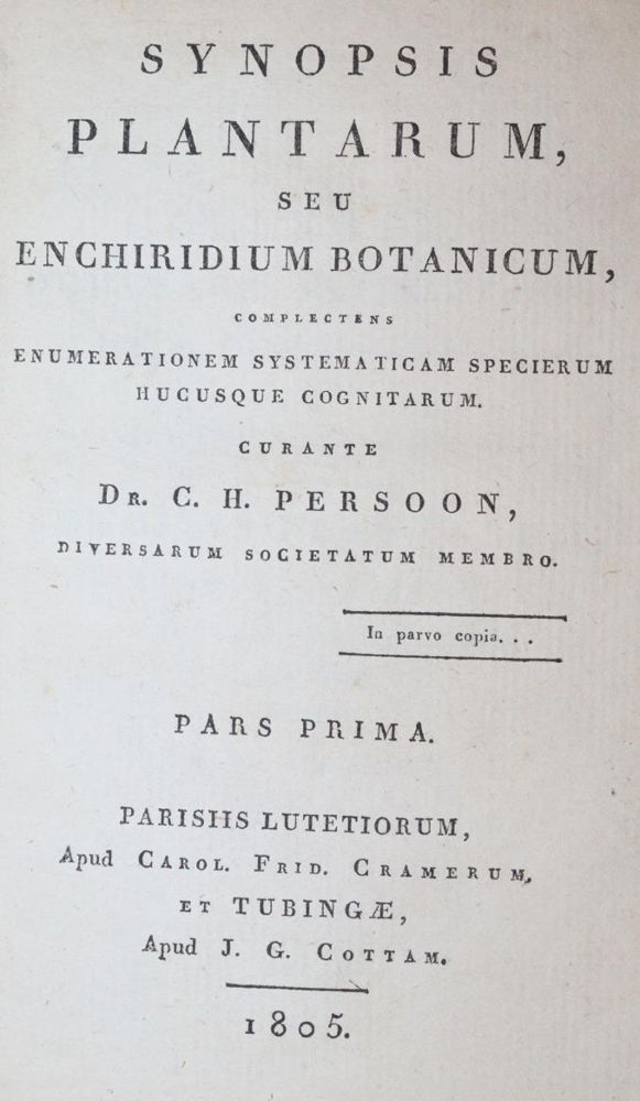 Персон, К.Х. – Synopsis plantarum, seu enchiridium botanicum
