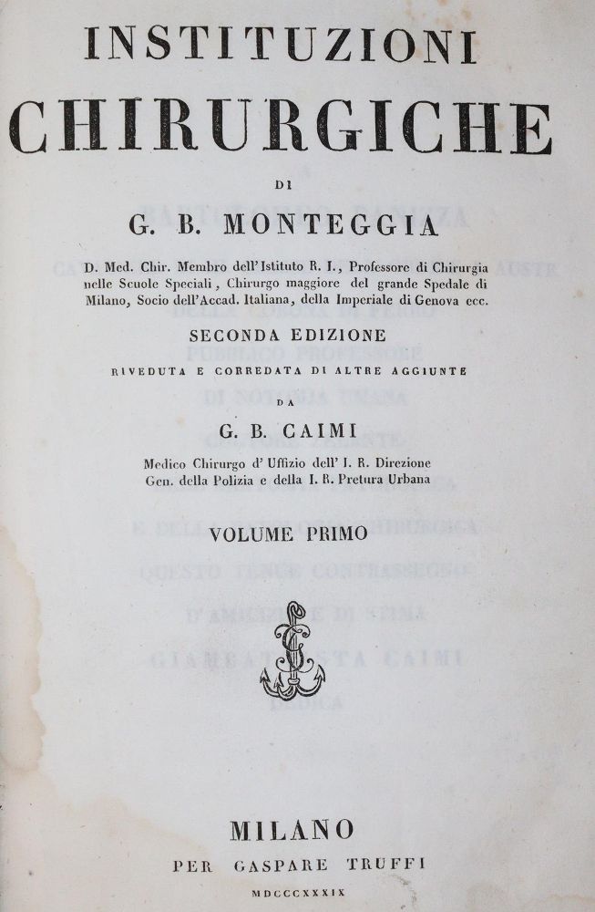 Große Abbildung Nr.3: 145-1468 Monteggia,G.B.: (Medizin)