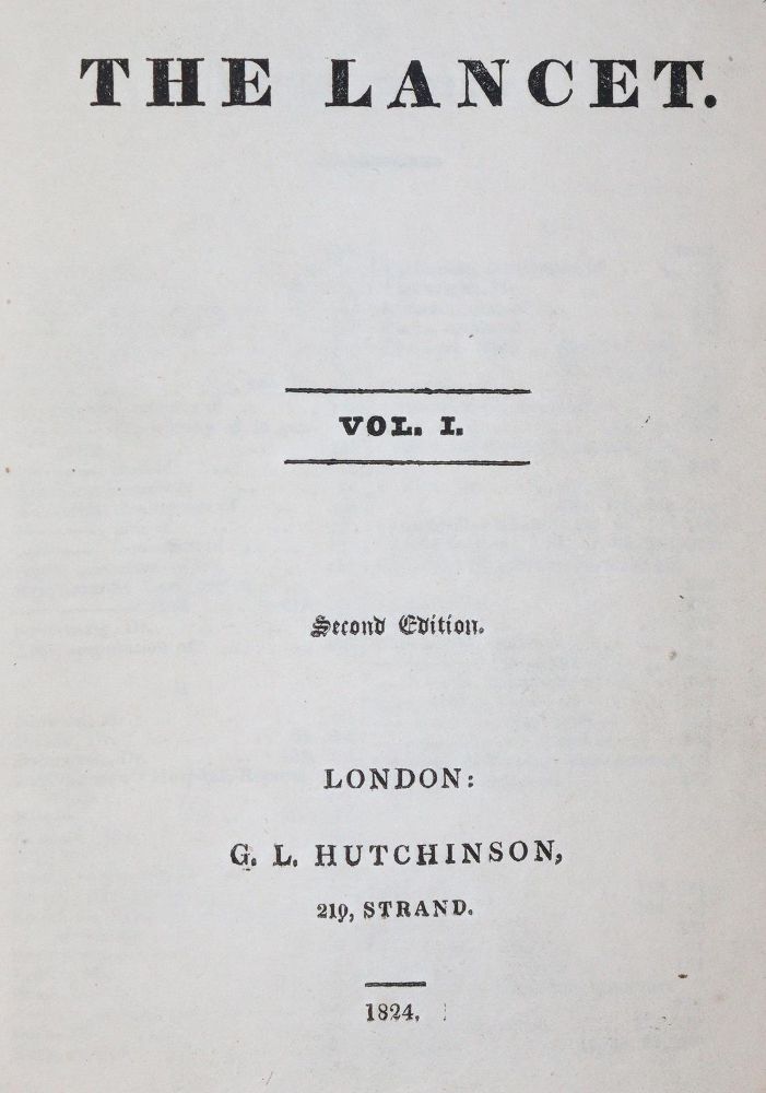 Große Abbildung Nr.1: 145-1485 (Wakley,T. Hrsg.).: (Medizin)
