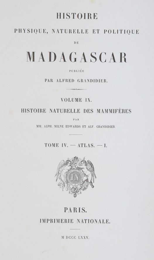 Grandidier,A. – Histoire naturelle des mammiferes