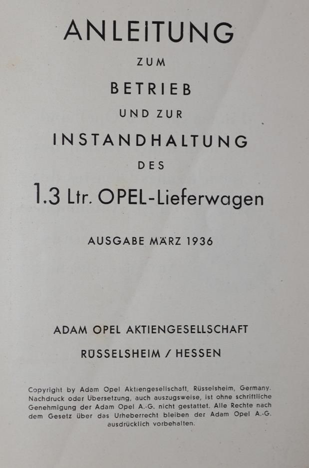 Große Abbildung Nr.1: 145-1540 Opel AG.: (Verschiedene Gebiete - Varia, Auto)