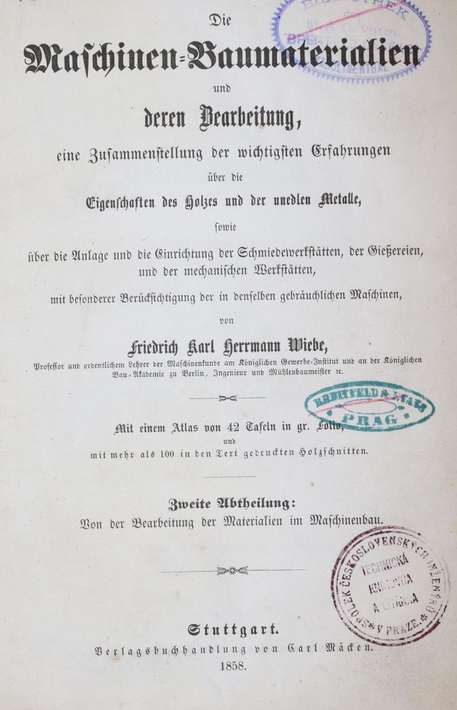 Große Abbildung Nr.5: 145-1577 Wiebe,F.K.H.: (Verschiedene Gebiete - Varia, Maschinenbau)