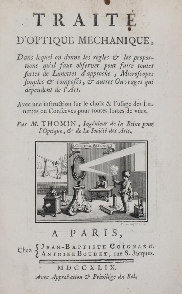 Große Abbildung Nr.1: 145-1589 Thomin,M.: (Verschiedene Gebiete - Varia, Optik)