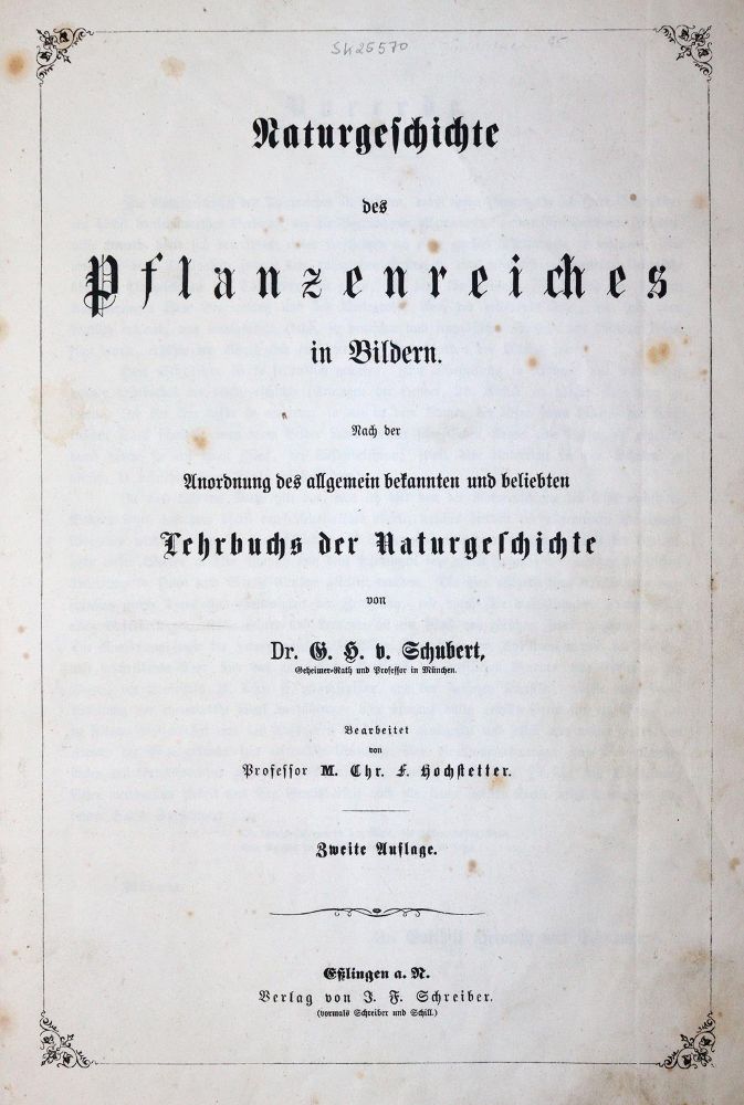 Große Abbildung Nr.1: 145-1605 Schubert,G.H.v.: (Verschiedene Gebiete - Varia)