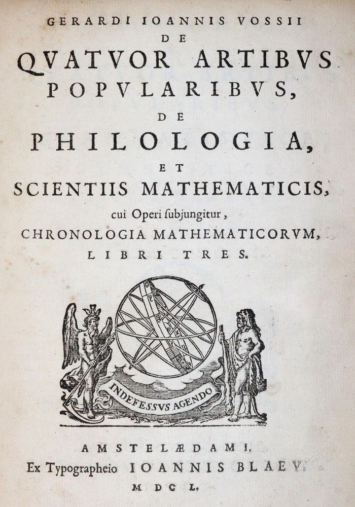 Große Abbildung Nr.1: 145-1616 Vossius,G.J.: (Verschiedene Gebiete - Varia)