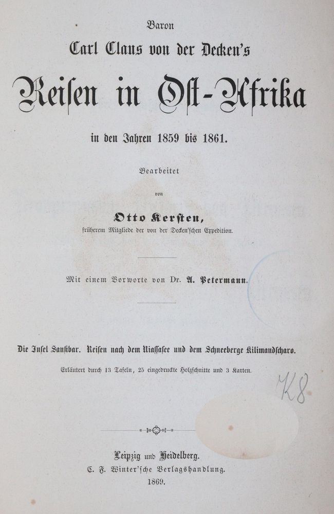 Große Abbildung Nr.3: 145-1622 Decken,C.C. von der.: (Afrika)