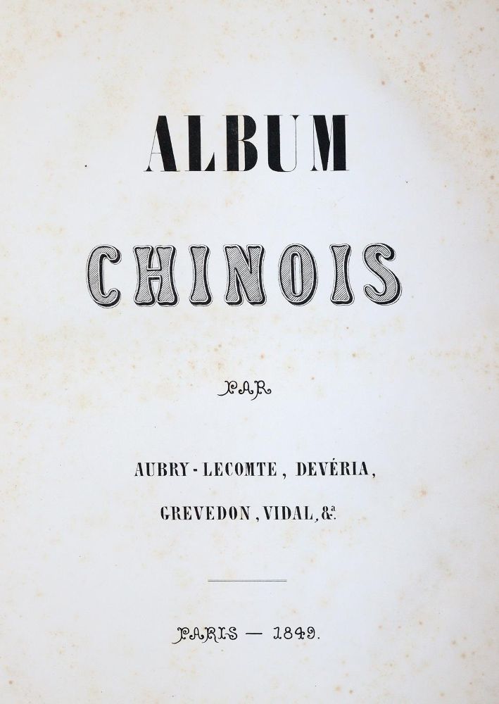 Große Abbildung Nr.1: 145-1662 Album chinois.: (Asien, China)